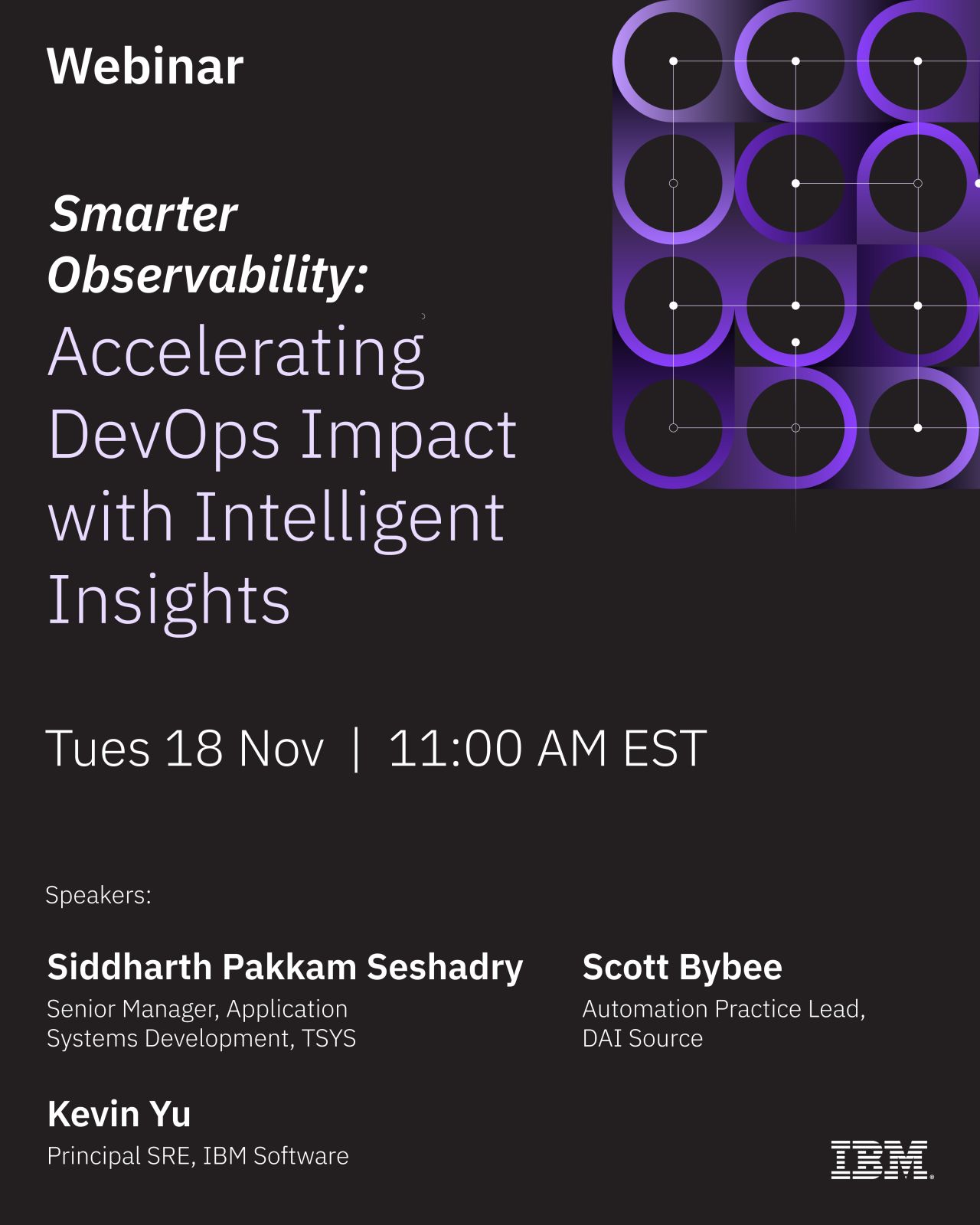 IBM — Smarter Observability webinar promotion