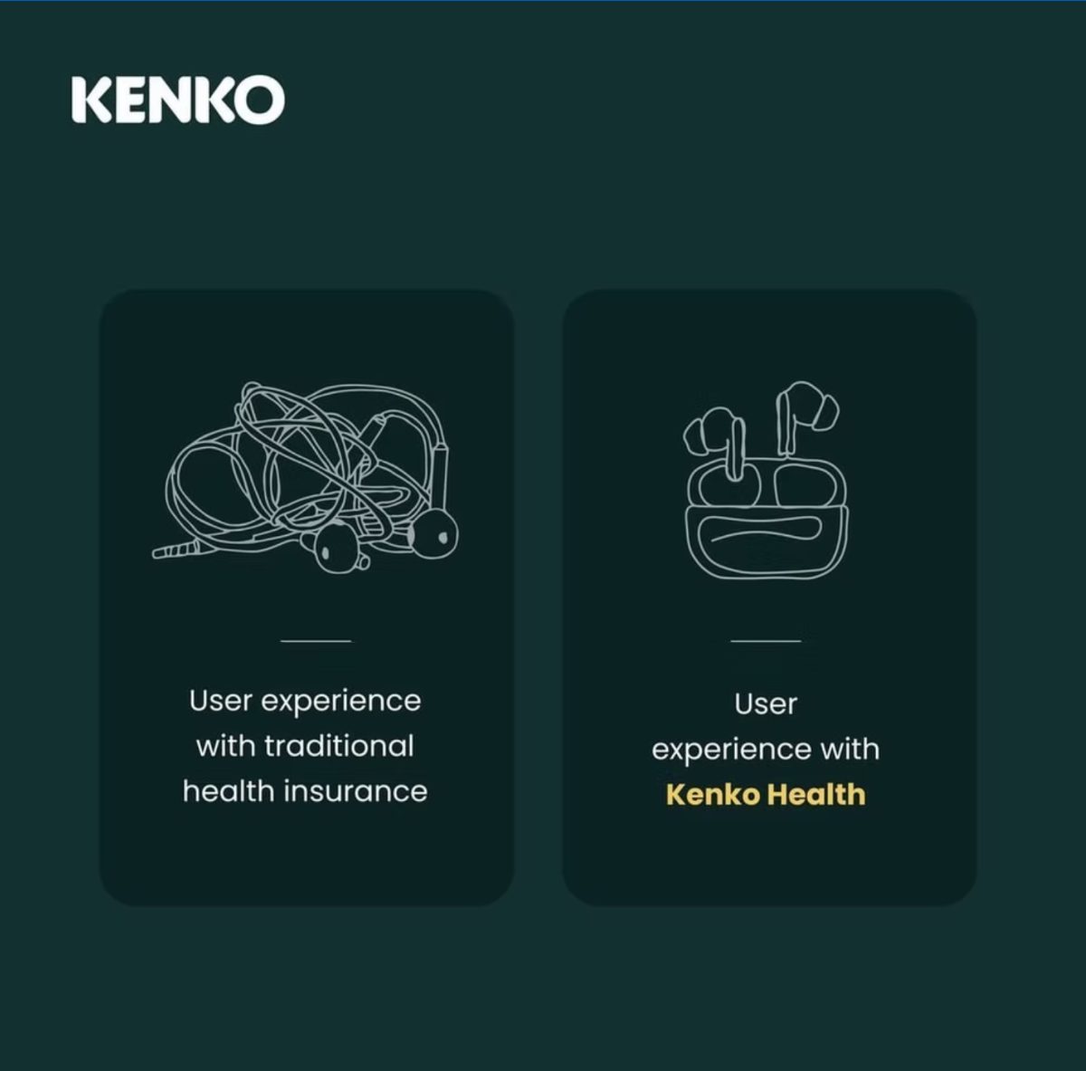 Kenko Health — traditional insurance vs Kenko comparison